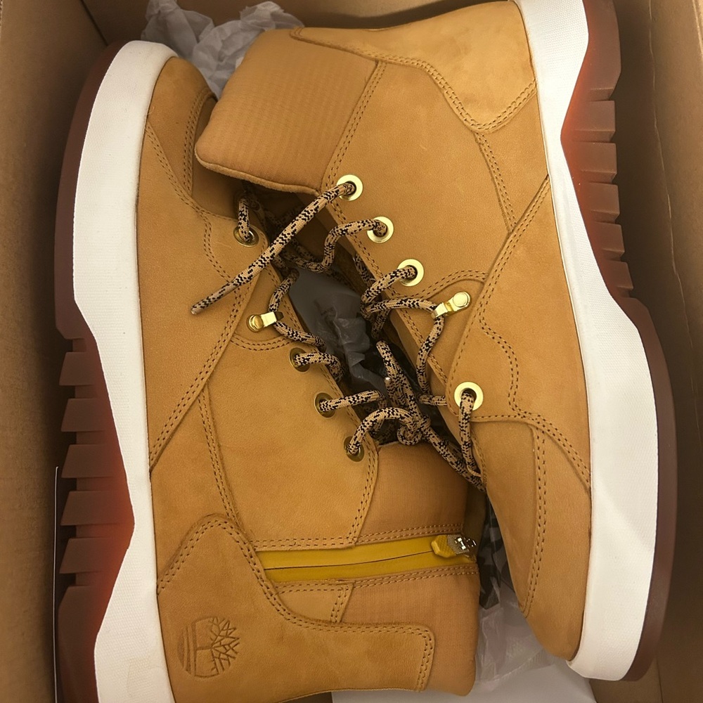 Timberland Men's Brown Supaway Side Zip Boots 'Wheat Nubuck' size 10 - Picture 9 of 10